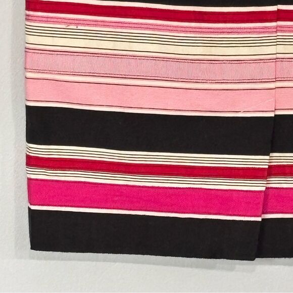 Talbots | Women’s Petite Silky Ribbon Pencil Skirt Grosgrain Striped Lined Pink - Picture 13 of 16